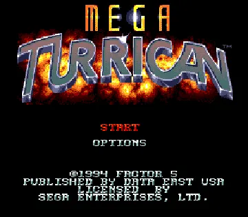 Mega Turrican (Europe) screen shot title